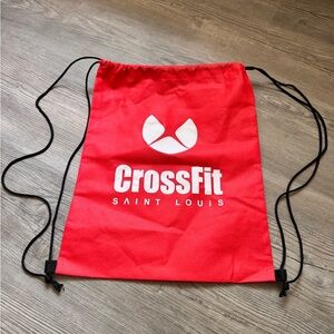 new St. Louis STL CrossFit Red Drawstring Bag Backpack White